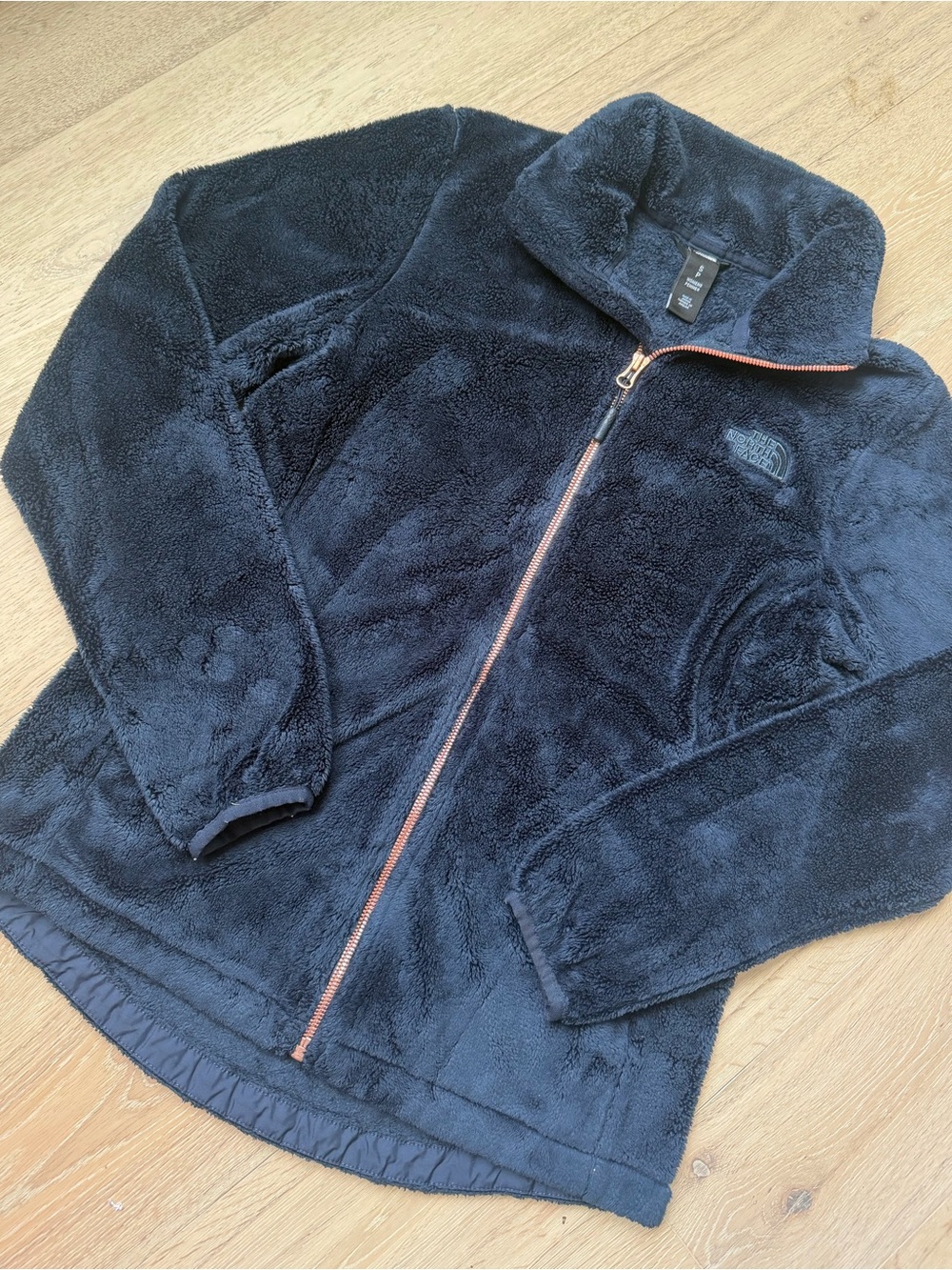 The North Face Navy Fleece Jacket S/P | Rose Gold Zip | Y2K